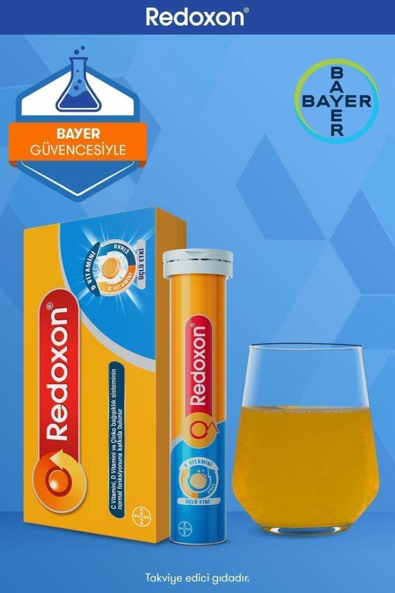 Redoxon Üçlü Etki 30 Efervesan Tablet I 1000 Mg C Vitamini, D Vitamini Ve Çinko Içeren Takviye Edici - 7