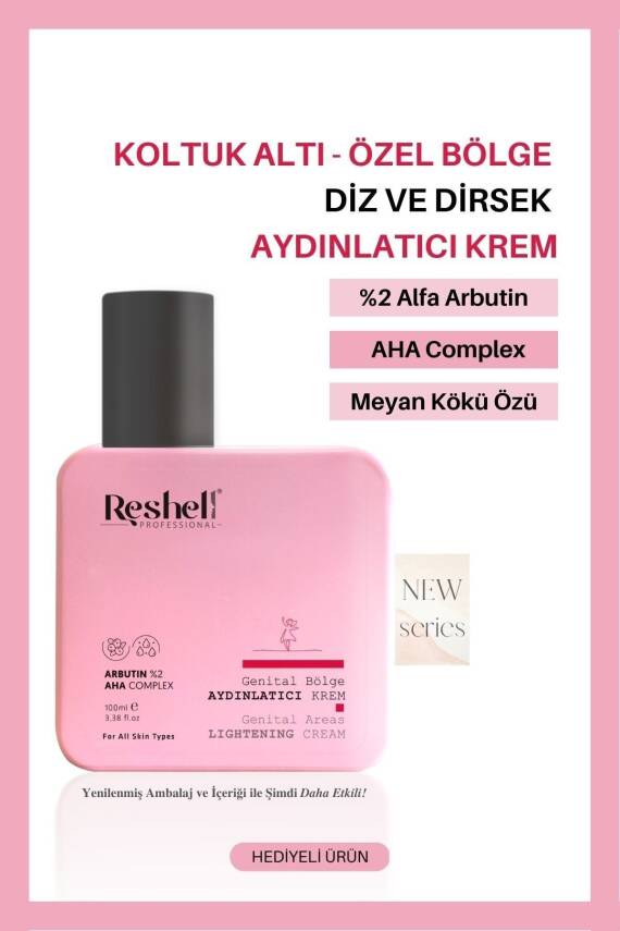 Reshell Koltuk Altı Dirsek Diz Bölgesi Özel Bölge Aydınlatıcı Beyazlatıcı Krem Arbutin %2 Aha Kompleks - 1