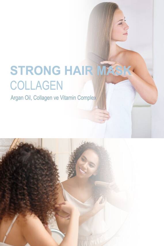 Reshell Kuru Yıpranmış Boyalı Saçlar Için Onarıcı Ve Besleyici Argan Yağlı Kolajen Saç Bakım Maskesi 300 ml - 3
