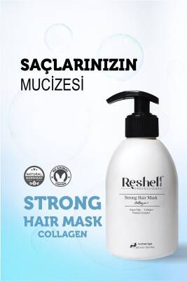 Reshell Kuru Yıpranmış Boyalı Saçlar Için Onarıcı Ve Besleyici Argan Yağlı Kolajen Saç Bakım Maskesi 300 ml - 4