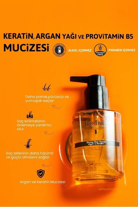 Reshell Onarıcı Besleyici Argan Ve Keratin Saç Bakım Yağı 100 ml - 2