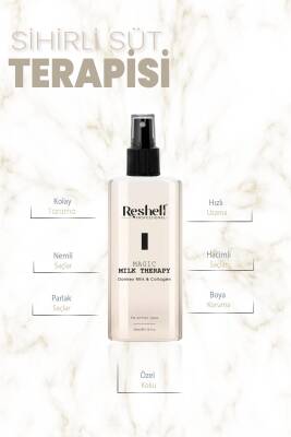 Reshell Saç Bakım Sütü Magic Milk Therapy Kolajen ve Eşek Sütü Desteği 200 ml - 3