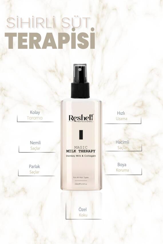 Reshell Saç Bakım Sütü Magic Milk Therapy Kolajen ve Eşek Sütü Desteği 200 ml - 3