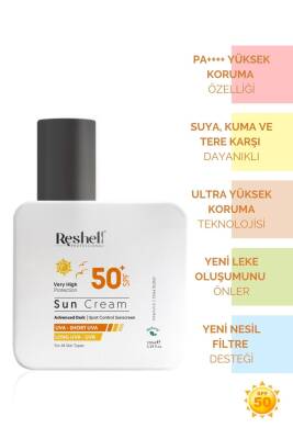 Reshell Spf 50 Yüz Güneş Kremi Yüksek Korumalı Uva-uvb 100 Ml - Reshell