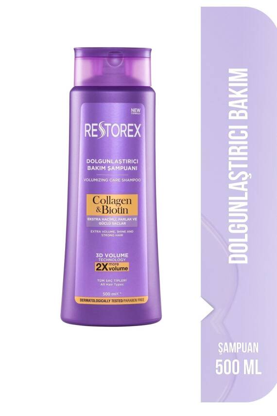 Restorex Collagen & Biotin Hacimsiz Saçlar Için Dolgunlaştırıcı Şampuan 500ml - 1