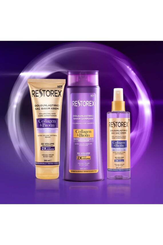 Restorex Collagen & Biotin Hacimsiz Saçlar Için Dolgunlaştırıcı Şampuan 500ml - 5