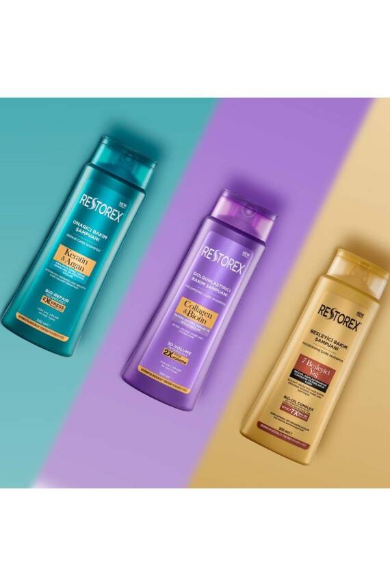 Restorex Kırık Ve Işlem Görmüş Saçlar Için Onarıcı Keratin Argan Bakım Şampuanı 500 ml - 2