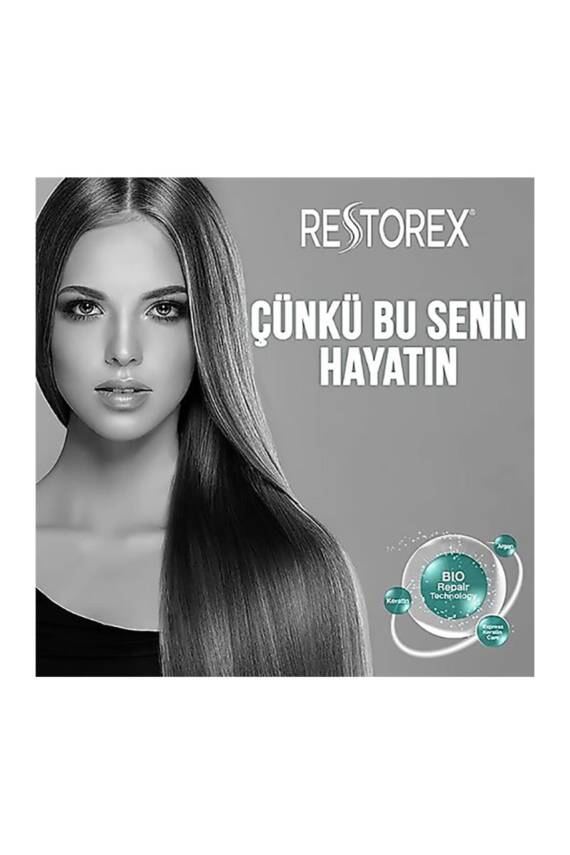 Restorex Kırık Ve Işlem Görmüş Saçlar Için Onarıcı Keratin Argan Bakım Şampuanı 500 ml - 4