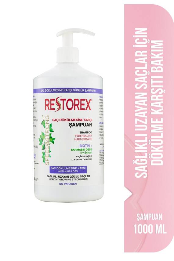 Restorex Saç Dökülmesine Karşı Ekstra Direnç Şampuanı 1000 Ml - 1