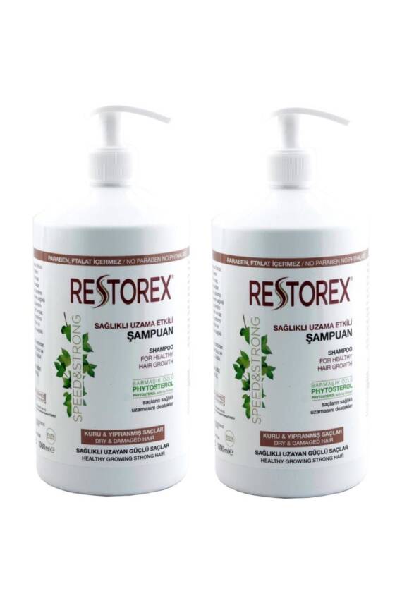 Restorex Şampuan 1000 ml Kuru Yıpranmış Saçlar Için X 2 Adet - 1