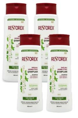 Restorex Şampun Ince Tel & Yaglı Saçlar Için 500 ml - 4 adet - Restorex