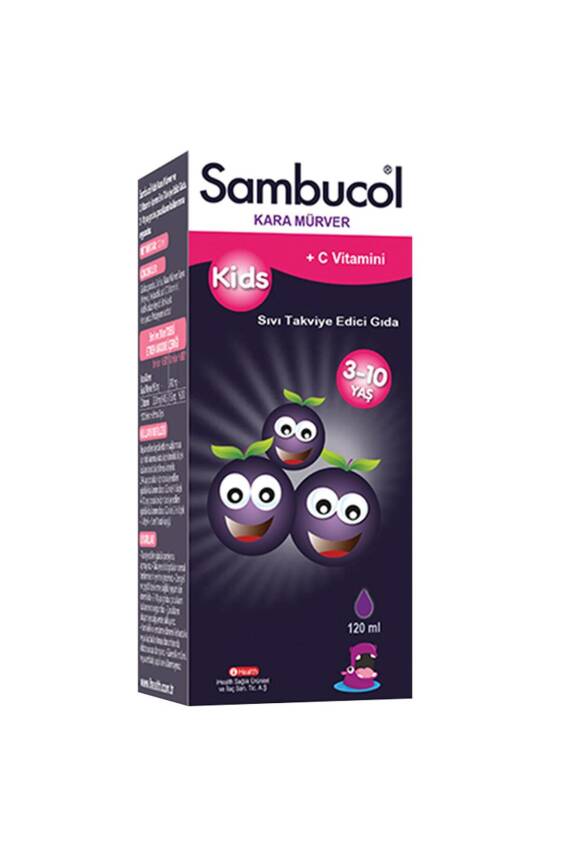 Sambucol Kids Kara Mürver Ve C Vitamini Içeren Sıvı Takviye Edici Gıda 120 ml - 1