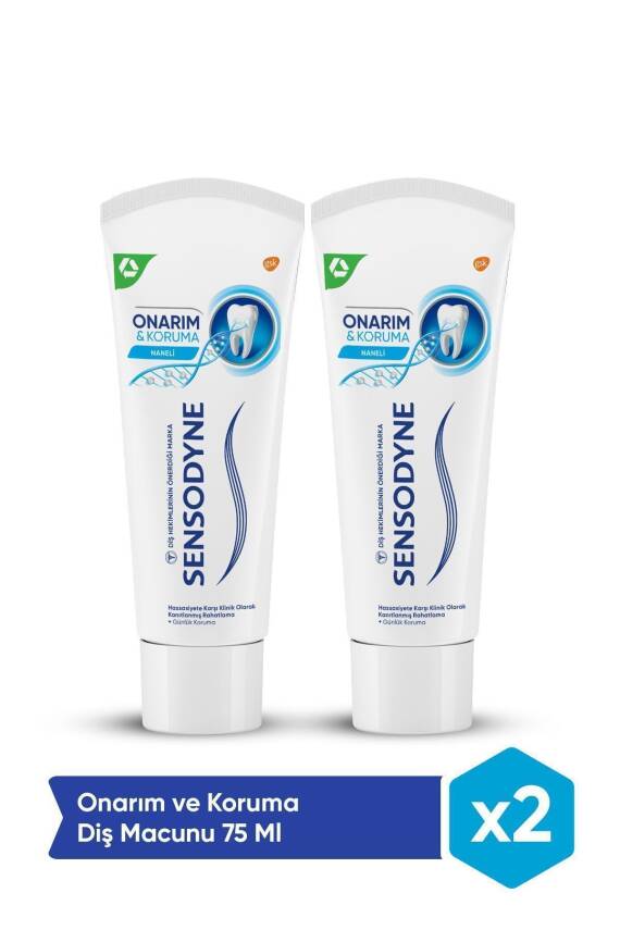 Sensodyne Onarım ve Koruma 75ml Naneli Diş Macunu 2'li Paket - 1