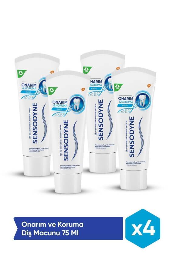 Sensodyne Onarım Ve Koruma 75ml Naneli Diş Macunu 4'lü Paket - 1