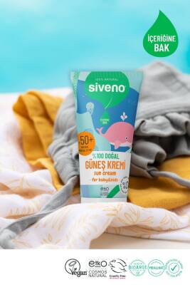 Siveno %100 Doğal Bebek Güneş Kremi Leke Karşıtı Antioksidan Nemlendirici Bitkisel Vegan UVA UVB SPF50 - 5