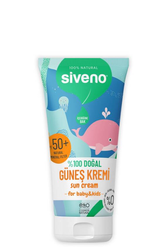 Siveno %100 Doğal Bebek Güneş Kremi Leke Karşıtı Antioksidan Nemlendirici Bitkisel Vegan UVA UVB SPF50 - 2