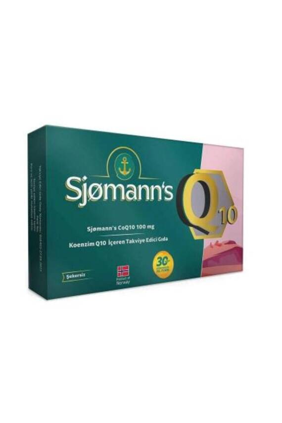 Sjomann’s CoQ10 100 mg İçeren Takviye Edici Gıda 30 Adet Çiğnenebilir Jel Form - 1