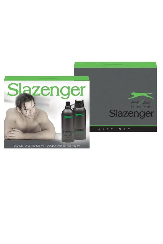 Slazenger Activesport Yeşil Erkek Parfüm Edt 125 ml Deodorant 150 ml Set - 1