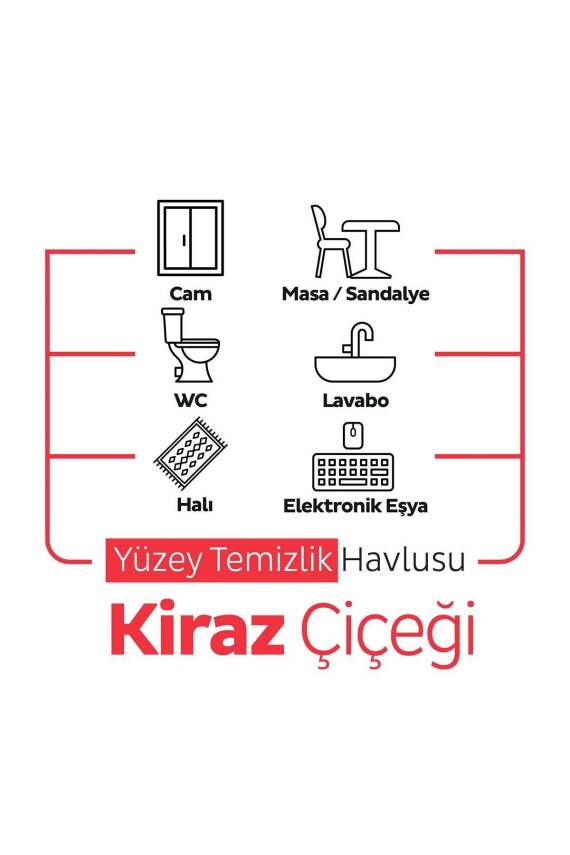 Sleepy Easy Clean Kiraz Çiçeği Yüzey Temizlik Havlusu&mendili 100 Yaprak - 6