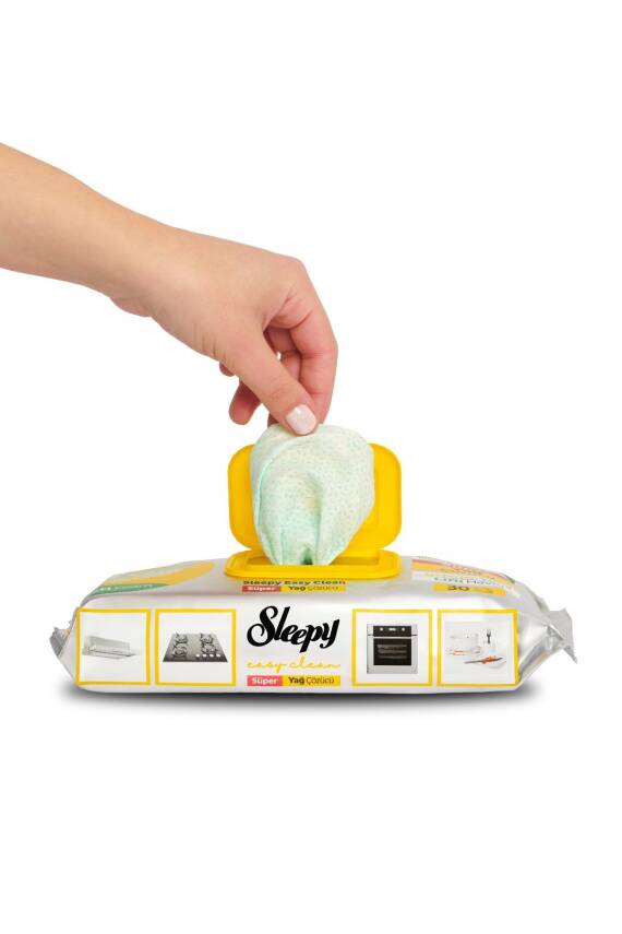 Sleepy Easy Clean Süper Yağ Çözücü Yüzey Temizlik Havlusu&mendili 30 Yaprak - 2