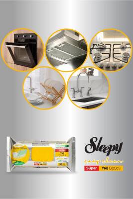 Sleepy Easy Clean Süper Yağ Çözücü Yüzey Temizlik Havlusu&mendili 30 Yaprak - 5