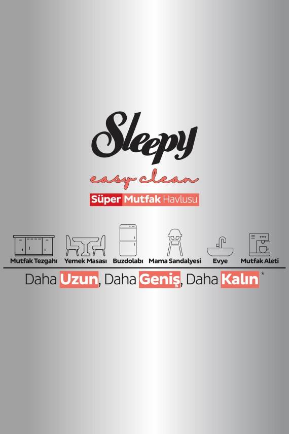 Sleepy Easy Clean Süper Yüzey Temizlik Mutfak Havlusu&mendili Greyfurt Yağlı 50 Yaprak - 5