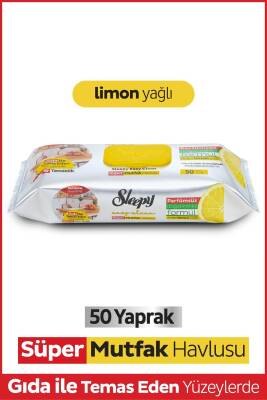 Sleepy Easy Clean Süper Yüzey Temizlik Mutfak Havlusu&mendili Limon Yağlı 50 Yaprak - Sleepy