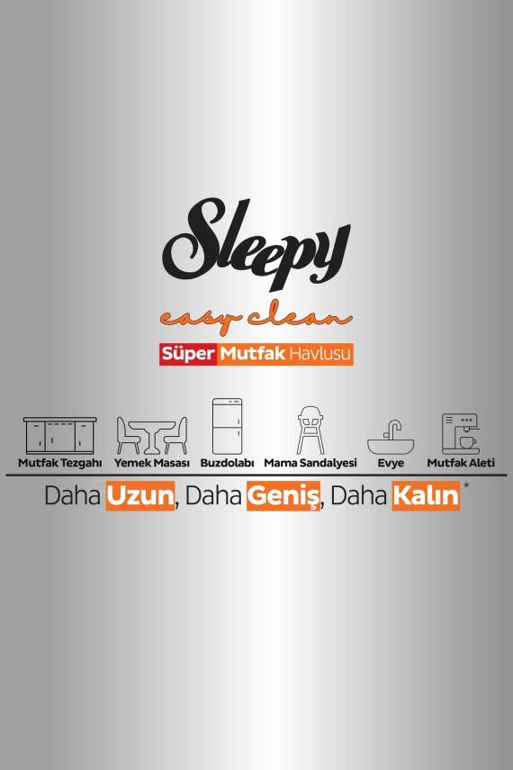 Sleepy Easy Clean Süper Yüzey Temizlik Mutfak Havlusu&mendili Portakal Yağlı 50 Yaprak - 5