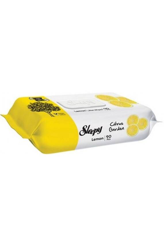 Sleepy Islak Havlu Mendil Limon 90 Yaprak Plastik Kapaklı (CİTRUS GARDEN) - 1