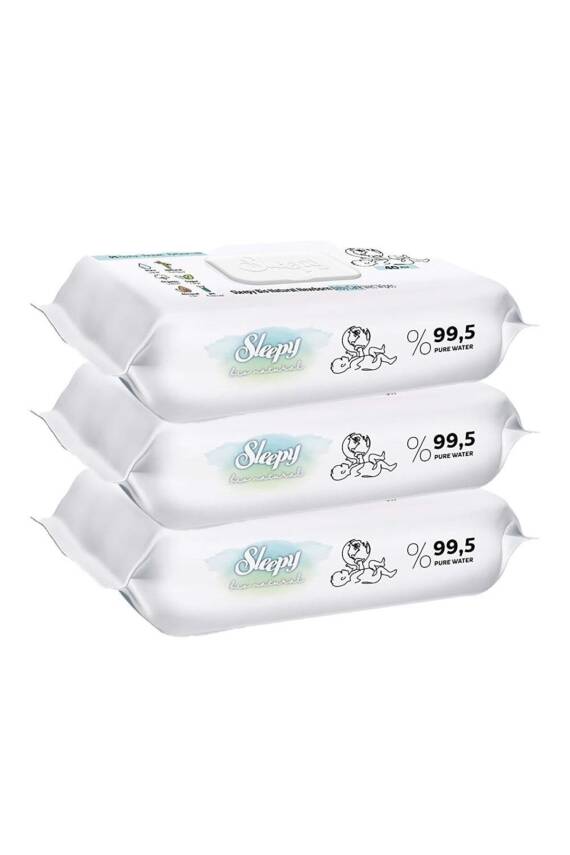 Sleepy Islak Mendil Bio Natural Yeni Doğan x 3 Adet - 1