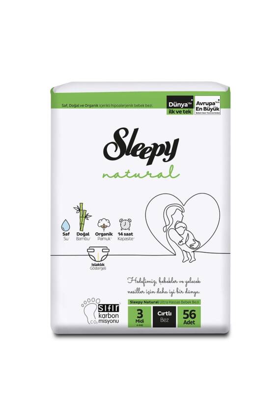 Sleepy Natural Jumbo 3 No Midi 4-9 Kg 56'lı - 1