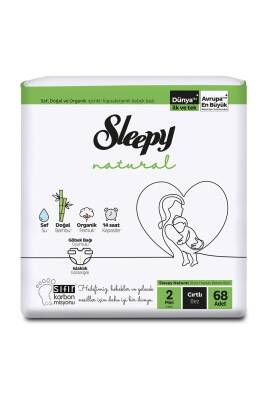 Sleepy Natural Jumbo Paket 2 Beden Mini 3-6 Kg 68'li - Sleepy