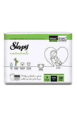 Sleepy Natural Jumbo Paket 7 Beden XXL 20-30 Kg 28'lı - Sleepy