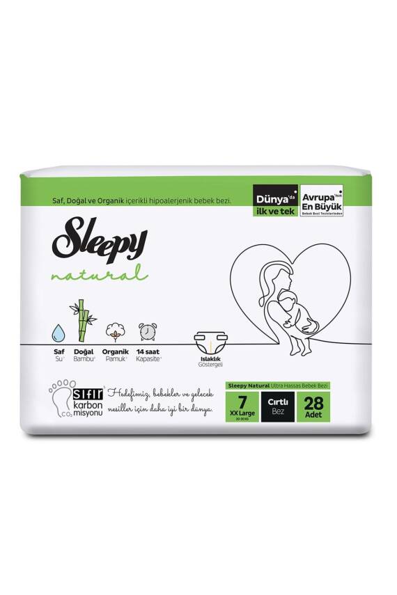 Sleepy Natural Jumbo Paket 7 Beden XXL 20-30 Kg 28'lı - 1