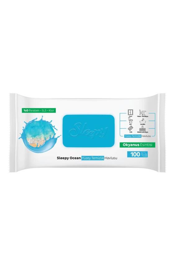 Sleepy Ocean Yüzey Temizlik Havlusu & Mendili Okyanus Esintisi 100 Yaprak - 3