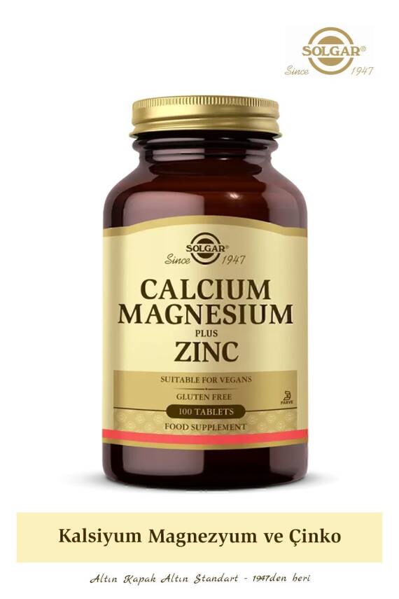 Solgar Calcium Magnesium Plus Zinc 100 Tablet - 1