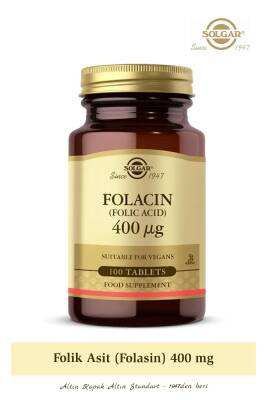 Solgar Folic Acid (folacin) 400 Mcg 100 Tablet (folik Asit ) - Solgar