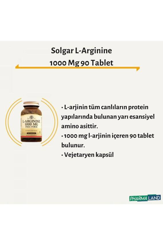 Solgar L-Arginine 1000 Mg 90 Tablet - 2