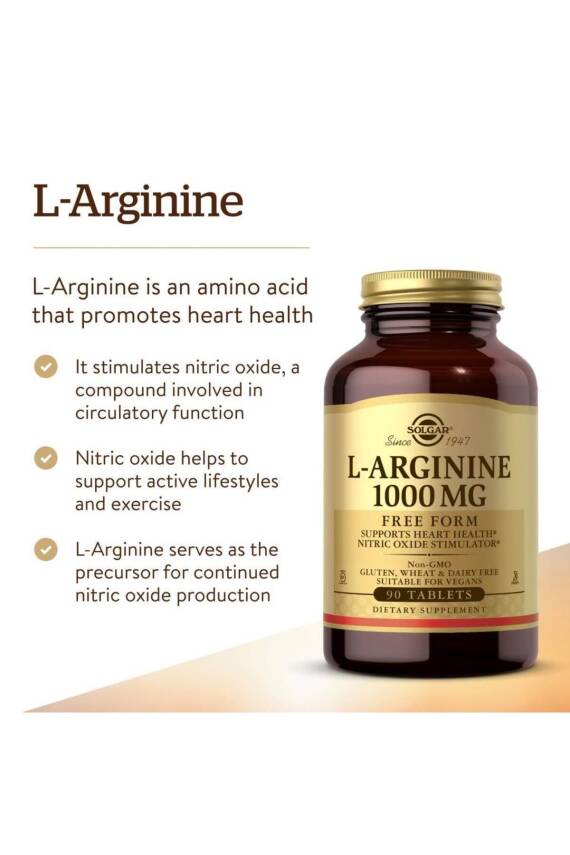 Solgar L-Arginine 1000 Mg 90 Tablet - 6