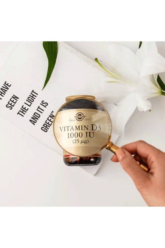 Solgar Vitamin D3 1000IU 100 Kapsül - 5