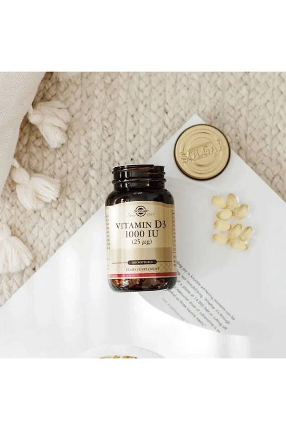 Solgar Vitamin D3 1000IU 100 Kapsül - 3