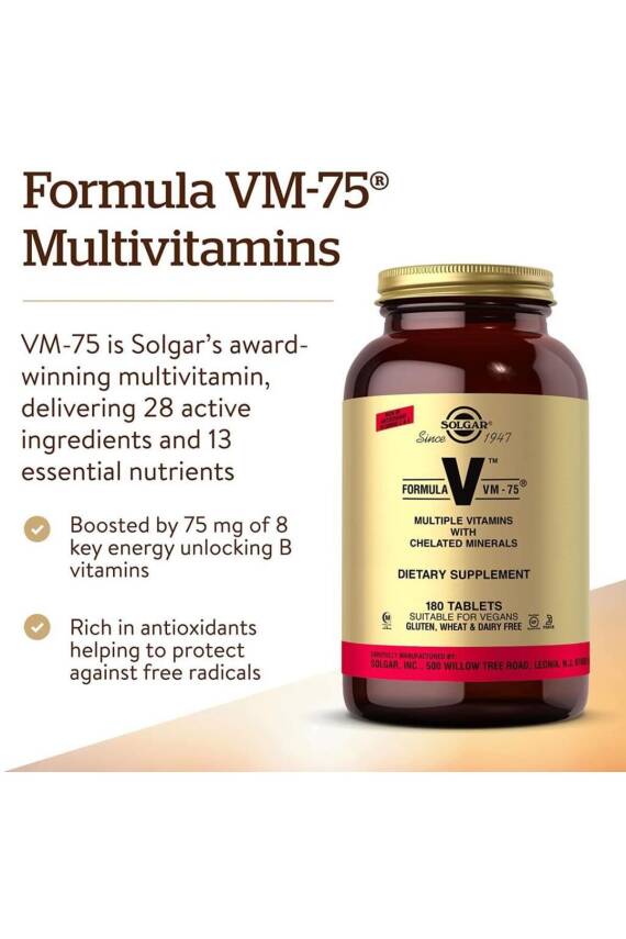 Solgar VM-75 Multivitamin 60 Tablet - 3