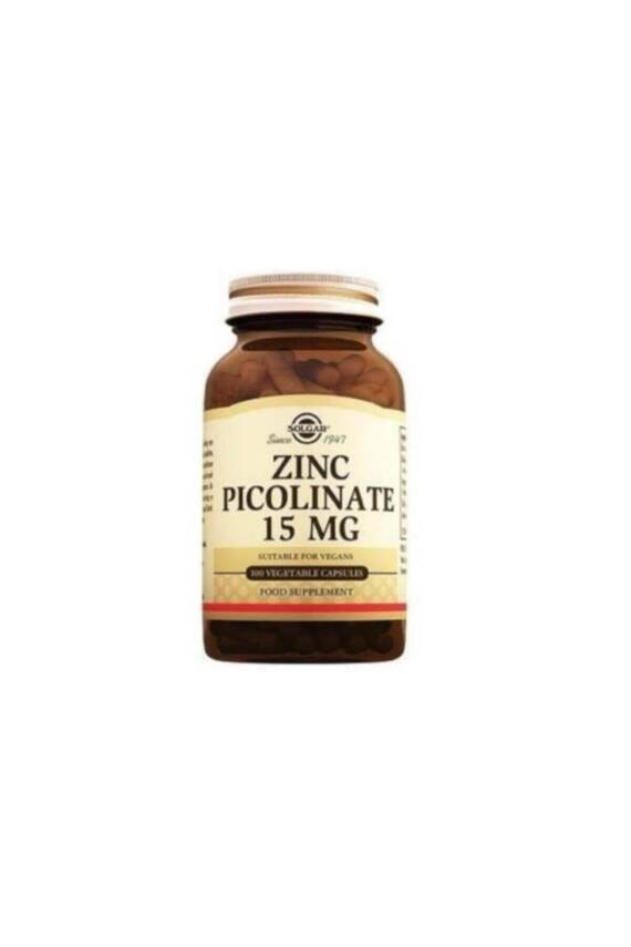 Solgar Zinc Picolinate 15 Mg 100 Bitkisel Kapsül - 1