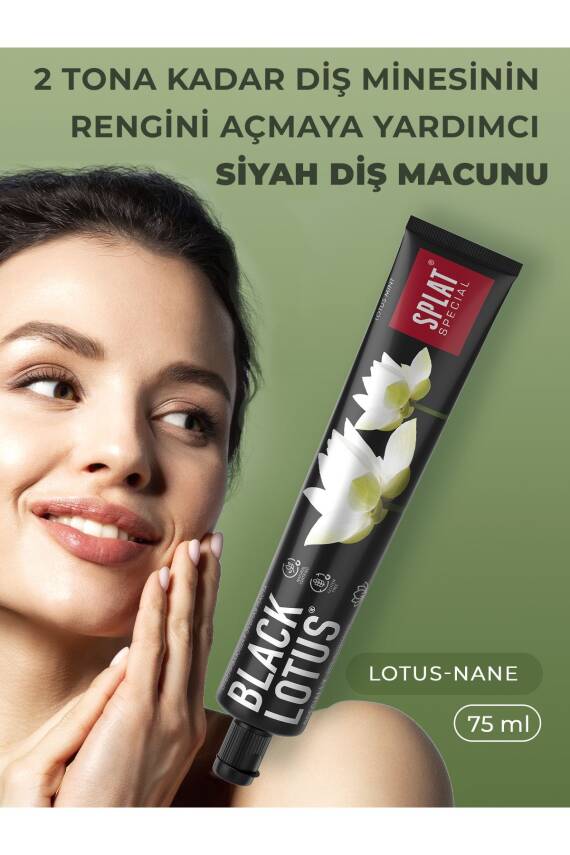 Splat Black Lotus 4 Ton Beyaz Diş Macunu 75 ml - 1