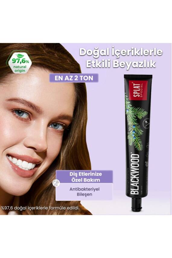 Splat Blackwood Diş Macunu 4 Ton Beyaz 75 ml - 1