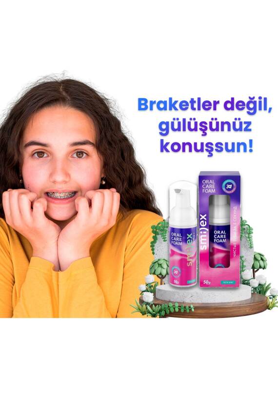 Splat Diş Ve Diş Telleri Için Beyazlatıcı Ağız Temizleme Köpüğü Nane Aromalı 3'ü 1 Arada 50 ml - 5