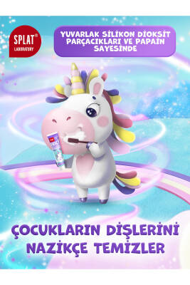 Splat Juicy Lab +3 Yaş Üzümlü Çocuk Diş Macunu Renkli Simli Çürük Önleyici Doğal Macun - 4