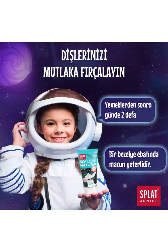 Splat Junior Diş Macunu So' Natural 6-11 Bubble Gum %98 Natural 73 g - 5