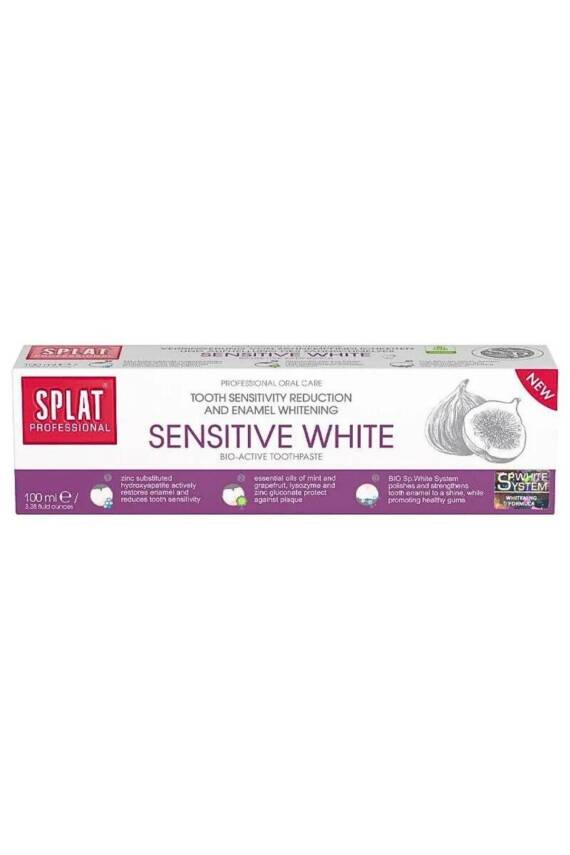 Splat Professional Sensitive White Beyazlatıcı Florürsüz Diş Macunu 100 ml - 1
