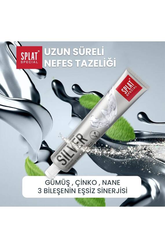 Splat Special Silver Diş Macunu 75 ml Ağız Kokusu Azaltıcı - 5